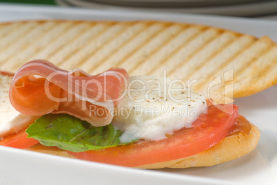 panini caprese and parma ham