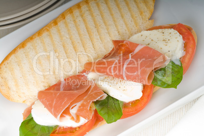 panini caprese and parma ham