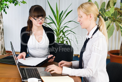 Meeting of young business ladies