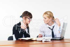 Meeting of young business ladies