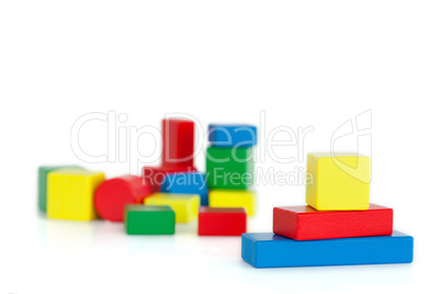 Color children's wooden blocks
