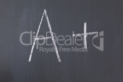 Blackboard with "A+" written on it