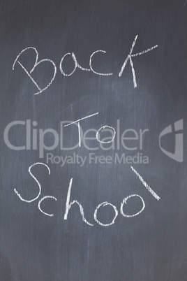 Blackboard with "back to school" written on it