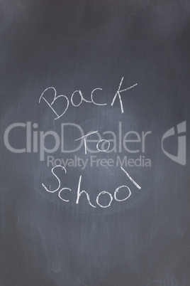 Blackboard with "back to school" written on it