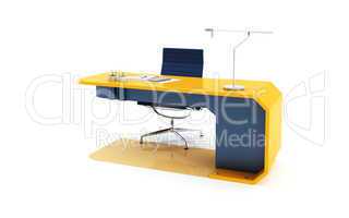 modern work place in office