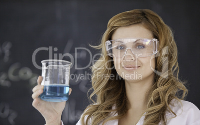 Young scientist looking at the camera