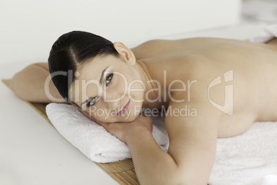 Attractive brunette relaxing Attractive brunette relaxing