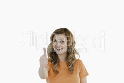Happy attractive woman looking at the camera