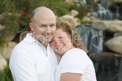 Attractive Couple Portrait in Park
