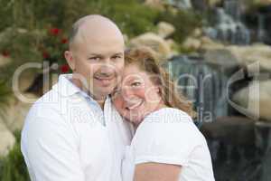 Attractive Couple Portrait in Park