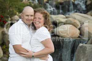 Attractive Couple Portrait in Park