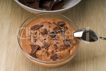 fresh homemade chocolate mousse