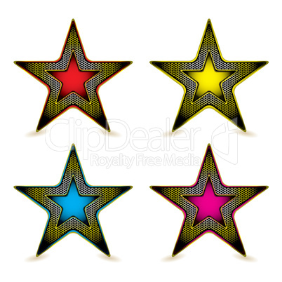 Metal hexagon star award