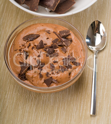 fresh homemade chocolate mousse