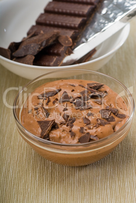 fresh homemade chocolate mousse