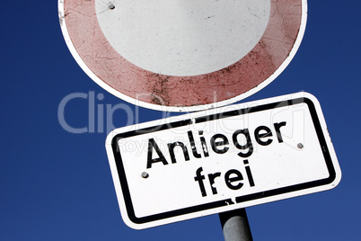 Anlieger frei