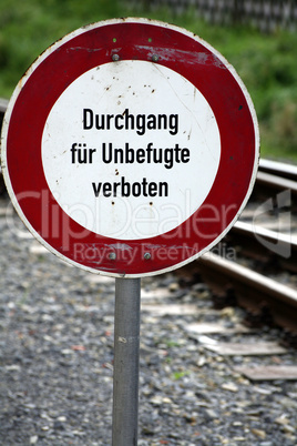 Durchgang verboten