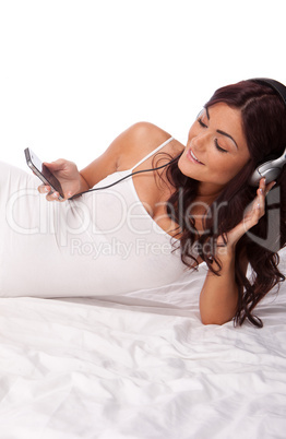 woman headphones