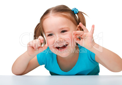 Portrait of a cute little girl