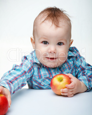 Little child with apple