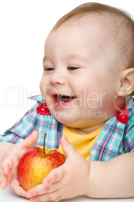 Little child with apple