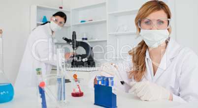 scientists at work