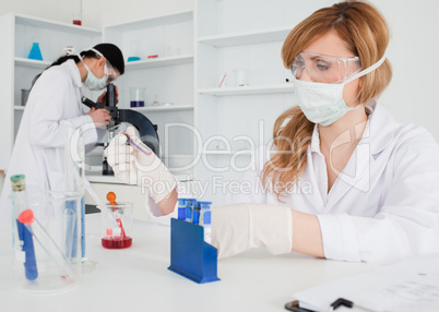 scientists at work