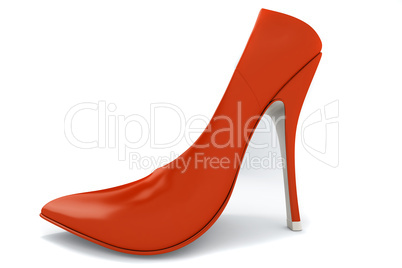 Red woman's shoe