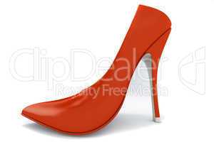 Red woman's shoe
