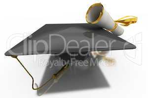 bachelor's hat and diploma