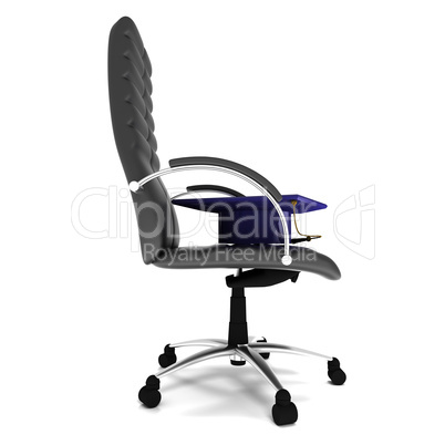 Bachelor's hat in office chair