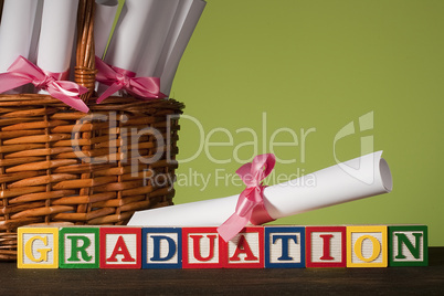 Wooden blocks "Graduation'