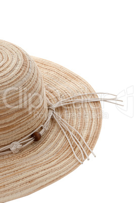 Straw hat with ribbon