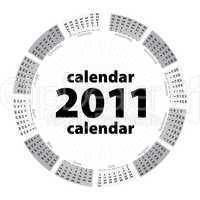 Simple creative calendar of 2011