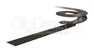 Spiral road concept illustration