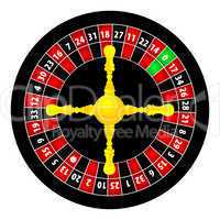 roulette illustration on white background