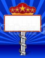 Marquee with wraps film strip illustration