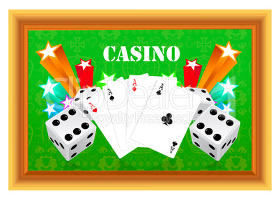 gambling illustration with casino elements