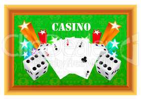 gambling illustration with casino elements