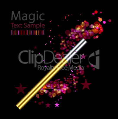Beautiful vector magic background with wand