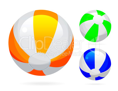 Beach ball with glossy reflections