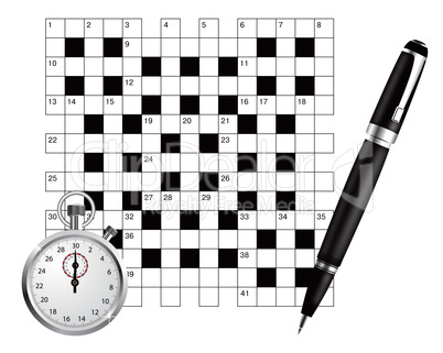 A blank crossword vector