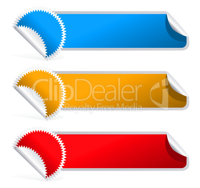 Illustration of stickers on white background