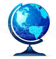 terrestrial globe isolated on a white background