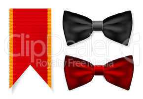 Bow tie and red ribbon