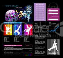 Web site template, vector