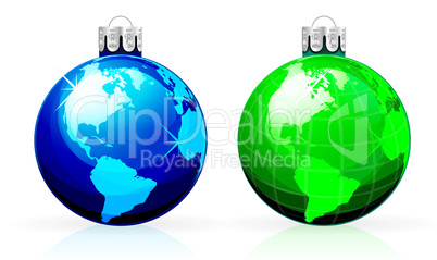 Globe christmas balls