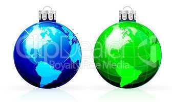 Globe christmas balls