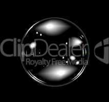 Vector of soap bubbles on balck background