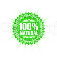 100% natural guarantee label